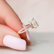 Unique Twisted Band Bridal Moissanite Ring